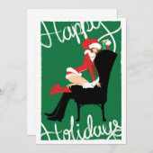 Mistletoe-uitnodiging Kaart (Voorkant / Achterkant)