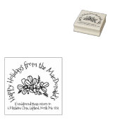 Mistletoe vakantie groetjes retournering adresstem 	rubberstempel (Gestempeld)