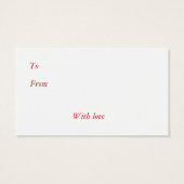 "Mistletoe" Vintage kerstcadeau Label Visitekaartjes (Achterkant)