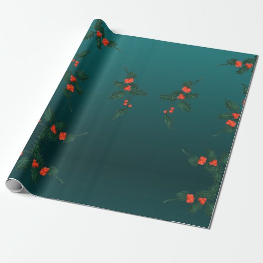 Mistletoe Wrapping Cadeaupapier (Uitgerold)