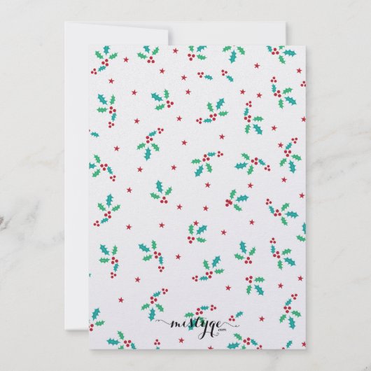 Mistletoe Wreath Fête Invitation (Dos)