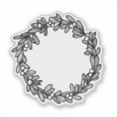 Mistletoe Wreath Sticker (Voorkant)