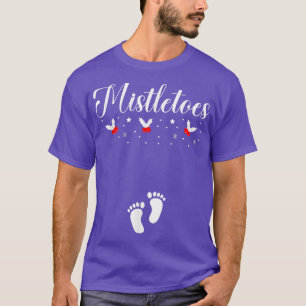 Mistletoes Xmas zwangerschap onthullen kersttoekom T-shirt