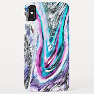 Misto de gradiente e chuviscado, ciano e roze iPhone XS max hoesje