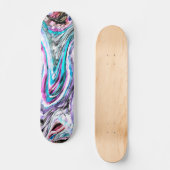 Misto de gradiente e chuviscado, ciano e roze skateboard (Voorkant)