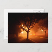 Mistorieboom onder mist briefkaart (Voorkant / Achterkant)