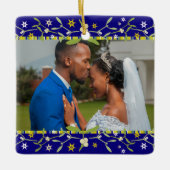 Mistorsion de Noël ornement photo bleu (Devant)