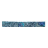 mistroostig blauw glitter peace ock veren lint (Voorkant)
