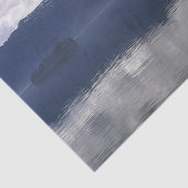 Misty Alaskan Zee in de schaduw van Blue Tissuepapier (Detail)