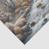 Misty Autumn River Glow Decoupage Tissuepapier (Detail)