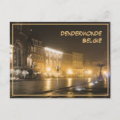Misty avond in Dendermonde, België Briefkaart (Voorkant)