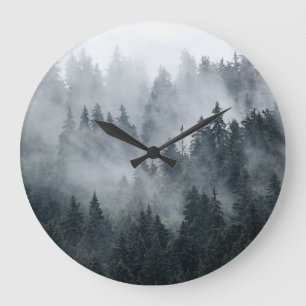 Misty berglandschap stijl grote klok