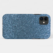 Misty blue glitter Case-Mate iPhone case (Achterkant (horizontaal))