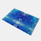 Misty Blue Mexican Art Luxury Decor Deurmat (Schuin)