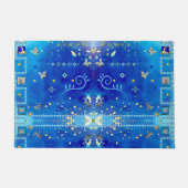 Misty Blue Mexican Art Luxury Decor Deurmat (Voorkant)