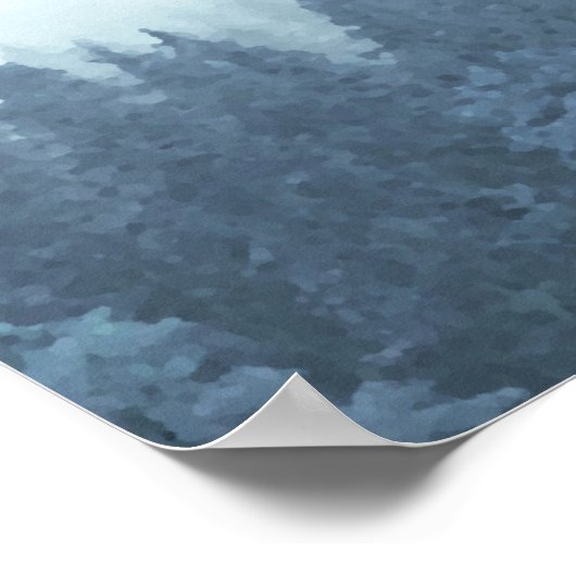 Misty Blue Pines 5 Table Wedding Seding Chart Poster (Hoek)