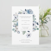 Misty Blues Faire-part de mariage (Debout devant)