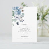 Misty Blues Gifts Registry Kaart (Staand voorkant)