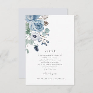 Misty Blues Gifts Registry Kaart