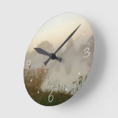 Misty canal ochtend ronde klok (Hoek)