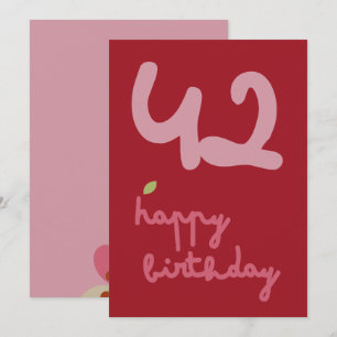 MISTY CHARM - Anniversaire Floral Invitation Card