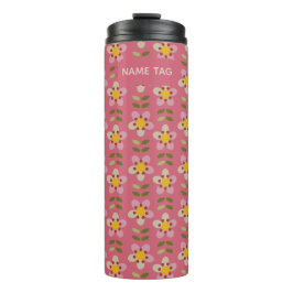 Misty Charm Bloemen Thermische Tumbler Thermosbeker
