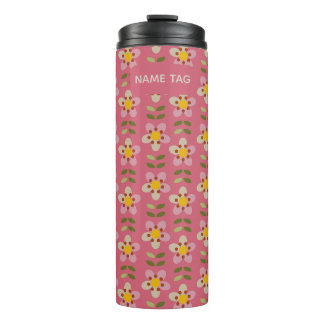 Misty Charm Bloemen Thermische Tumbler Thermosbeker