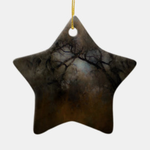 Misty Cottonwoods Keramisch Ornament