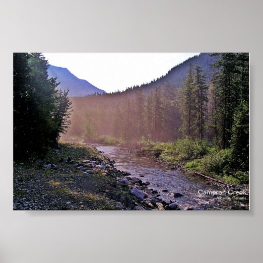 Misty Creek Sunrise Glacier-Waterton Parks Poster (Voorkant)