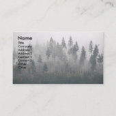 Misty Evergreen Forest Landschap Visitekaartje (Voorkant)