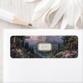 Misty Fairytale Castle Mountain Valley Etiket (Insitu)