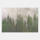 Misty Foggy Forest Bomen Inpakpapier Vel (Voorkant)