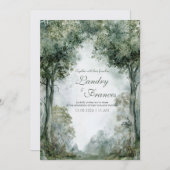 Misty Forest Archway Serene Mountain Landscape Kaart (Voorkant / Achterkant)