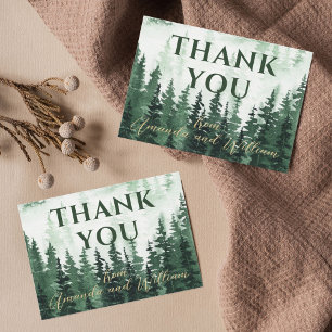 Misty Forest Baby shower Dank u Bedankkaart