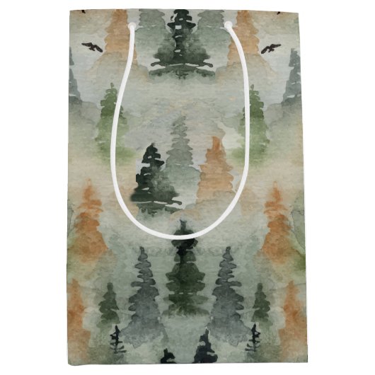 Misty Forest Birthday | PensioenMEDIUM Cadeau Medium Cadeauzakje (Voorkant)