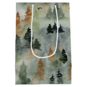 Misty Forest Birthday | PensioenMEDIUM Cadeau Medium Cadeauzakje (Achterkant)