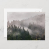 Misty Forest in de bergen Briefkaart (Voorkant / Achterkant)