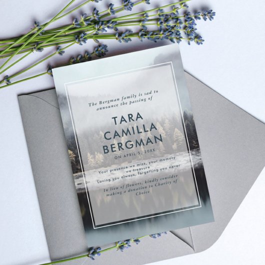 Misty Forest Lake Death Aankondiging