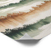 Misty Forest Layers - Waterverf landschap Poster (Hoek)