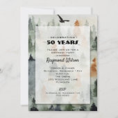 Misty Forest Masculine Invitations de fête d'anniv (Devant)