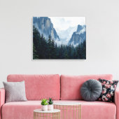 Misty Forest Mountains Toile Enveloppée | Nature L (Insitu(Salon))