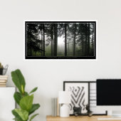 Misty Forest Mystical Photo Poster (Thuiskantoor)