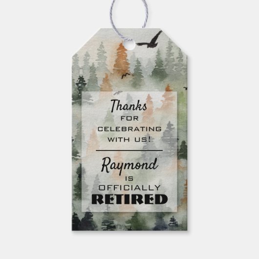 Misty Forest Party Favor Hang Labels Cadeaulabel (Voorkant)