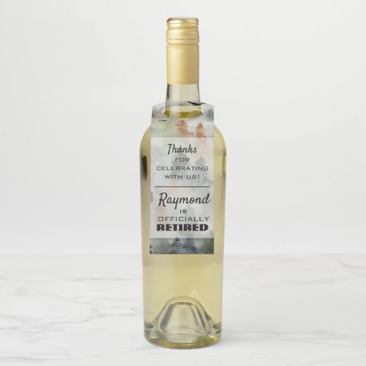 Misty Forest Personalized Bottle Hanger Labels (Op fles)