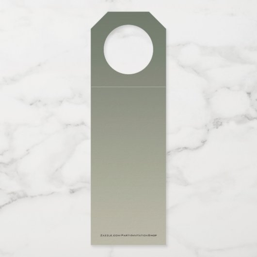 Misty Forest Personalized Bottle Hanger Labels (Achterkant)