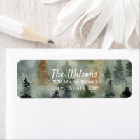 Misty Forest Return-adreslabels