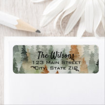 Misty Forest Return-adreslabels