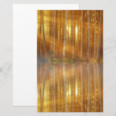 Misty Forest Scene Briefpapier (Voorkant / Achterkant)