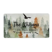 Misty Forest Shipping Etiket (Voorkant)
