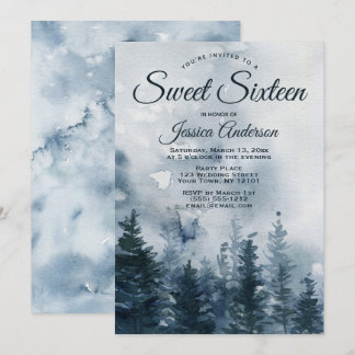 Misty Forest Sweet Sixteen Kaart